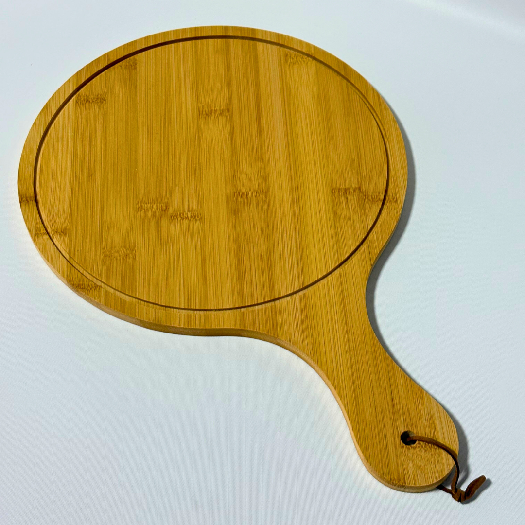 Tabla para pizza redonda de bambú