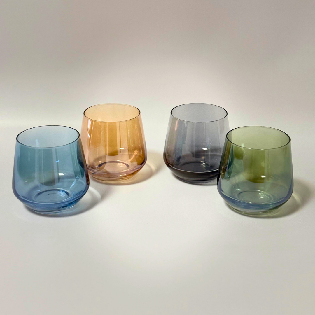 Set de 4 vasos de vidrio