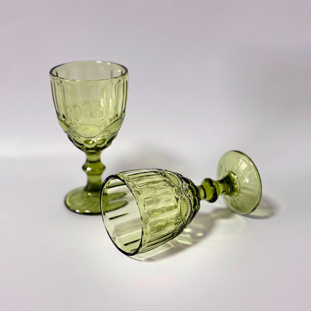 Set de copas labradas antifaz