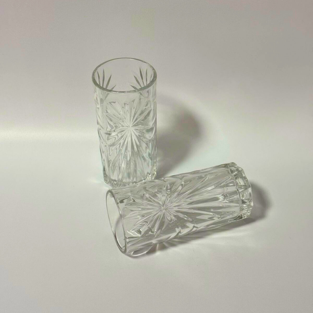 Set de vasos labrados elegance