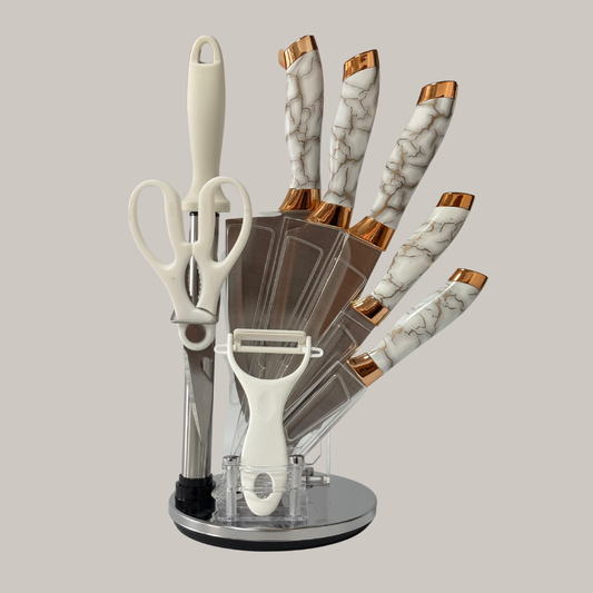 Set de cuchillos en base giratoria