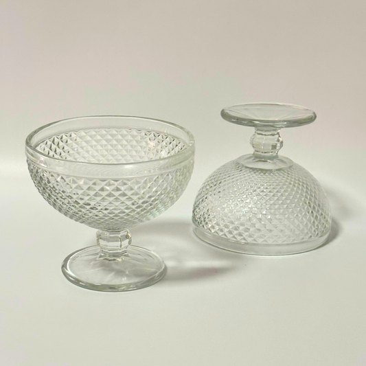 Copas labradas para postre diamante