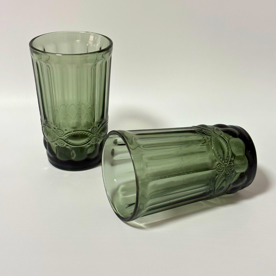 Vasos labrados tintados antifaz