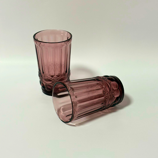 Vasos labrados tintados antifaz
