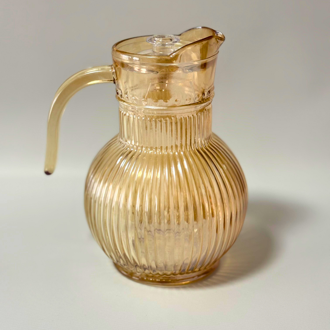 Pichel de vidrio ámbar