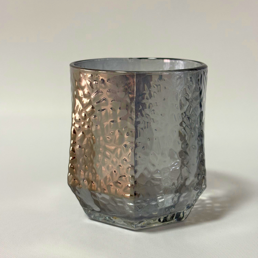 Set de vasos en vidrio octagonales negros