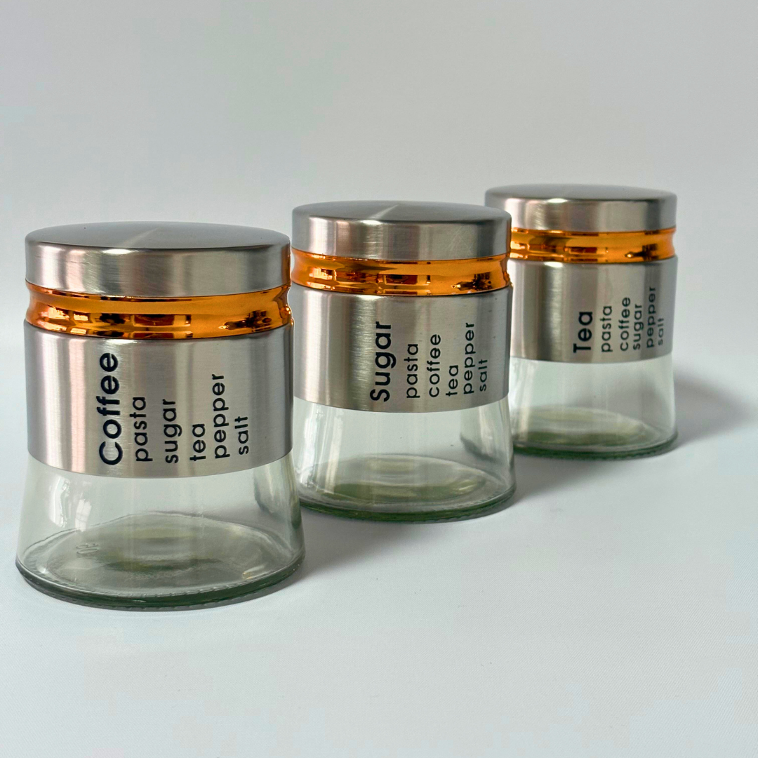 Set de 3 frascos para condimentos