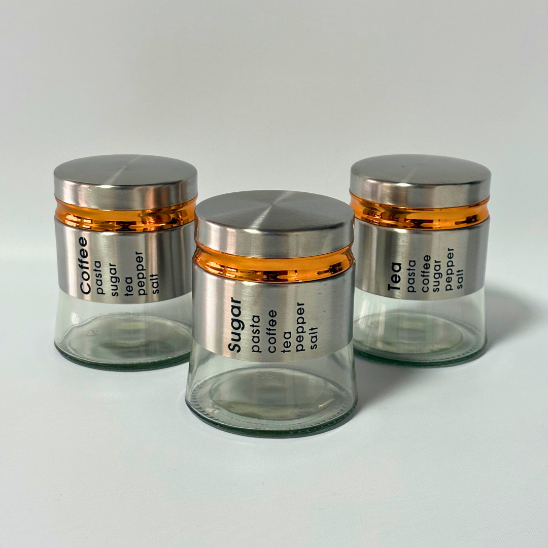 Set de 3 frascos para condimentos